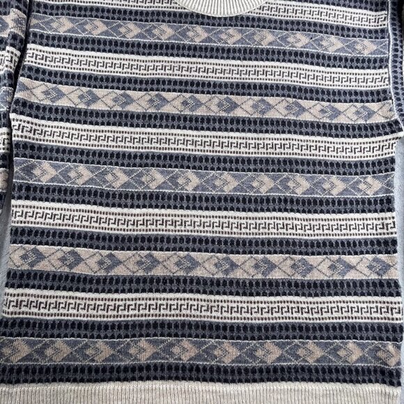 VTG Jantzen Classics Sweater Mens XL Aztec Geometric Knit Pullover Crewneck Y2K - Picture 5 of 11